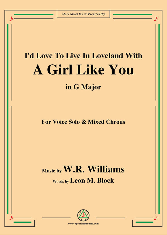 W. R. Williams-I'd Love To Live In Loveland With A Girl Like You