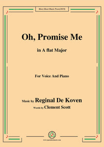 Reginal De Koven-Oh,Promise Me