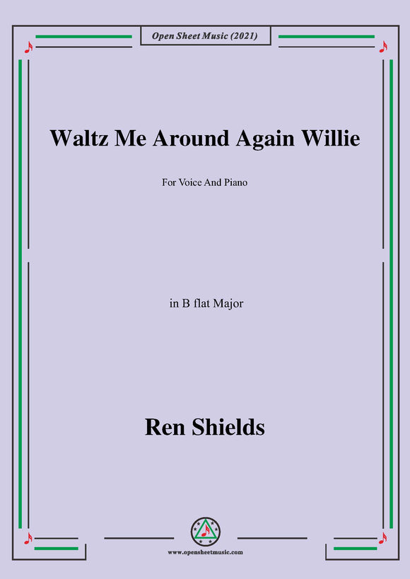 Ren Shields-Waltz Me Around Again Willie