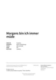 Morgens bin ich immer mude